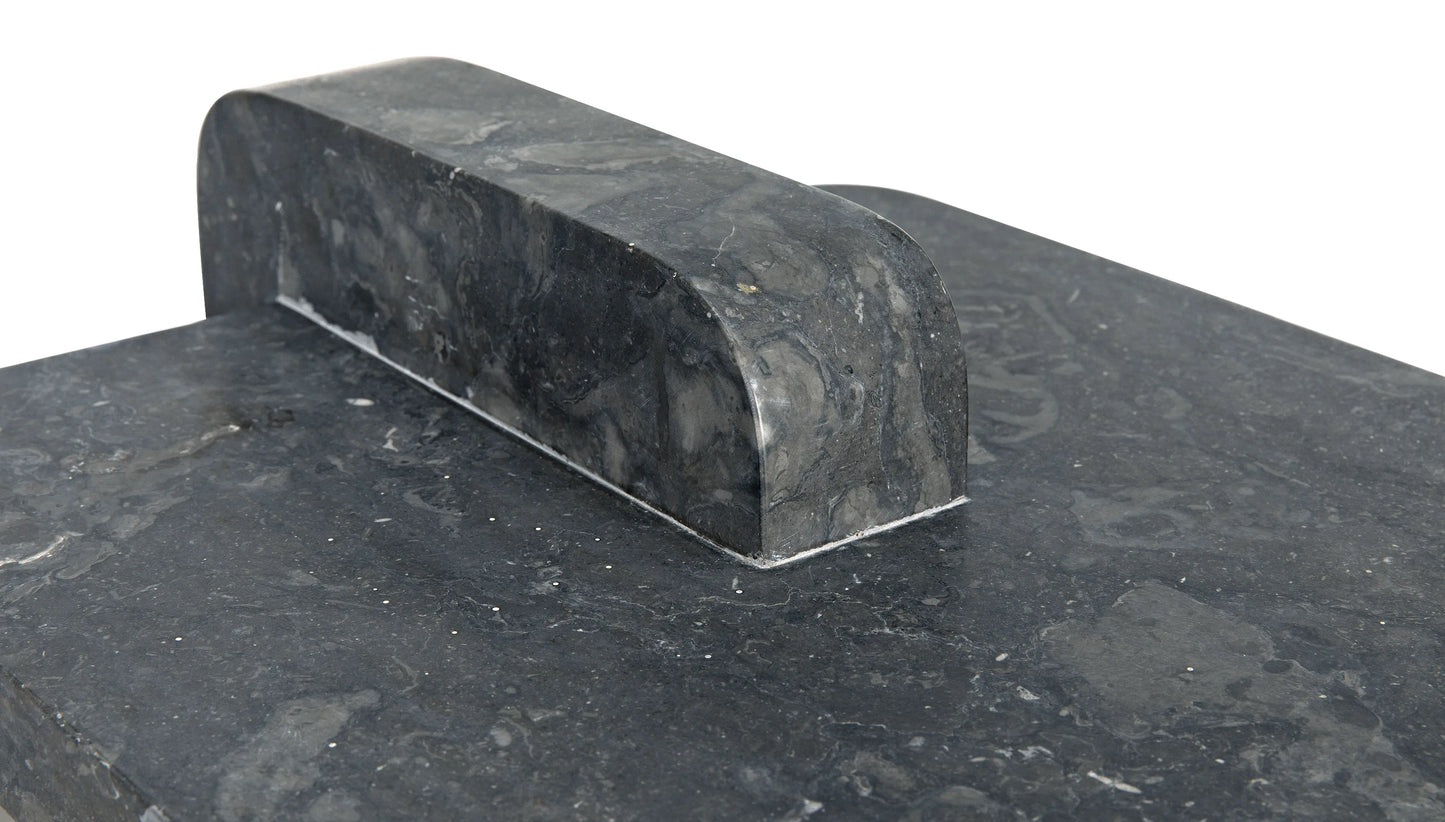 North side table, black marble