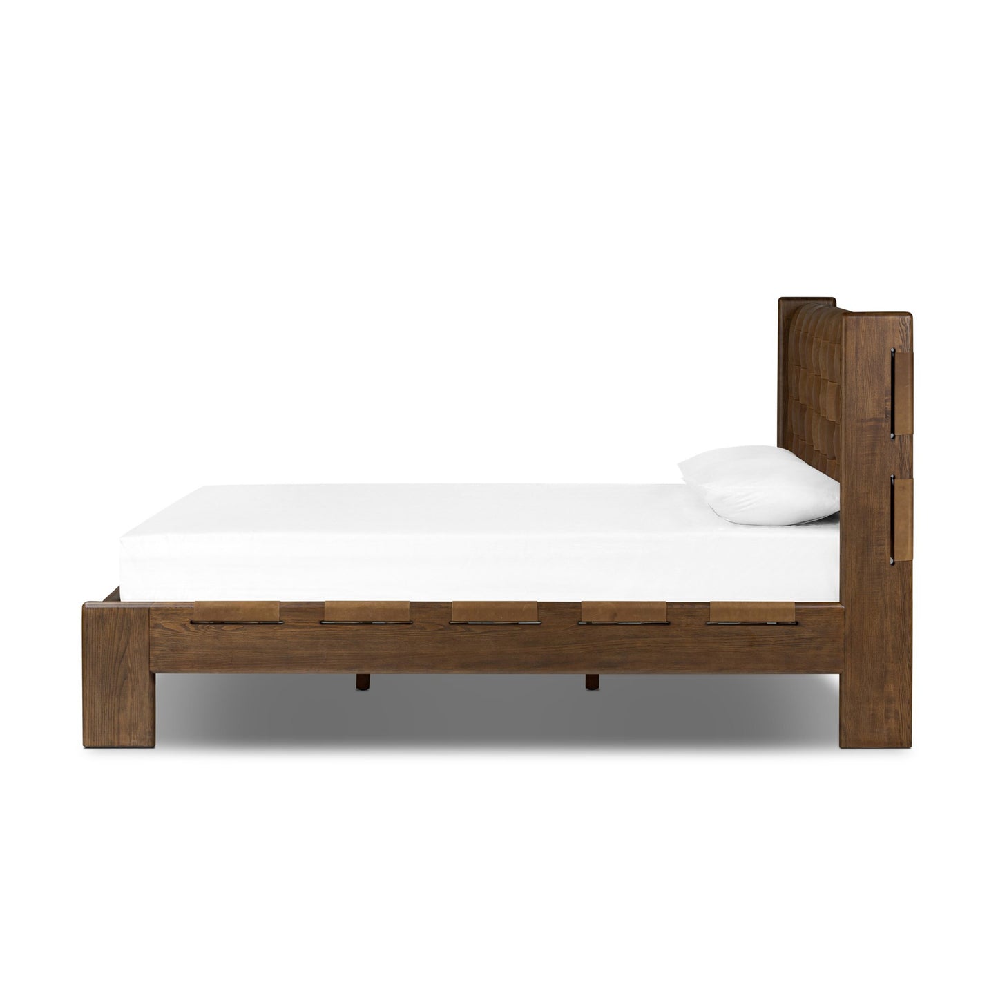 Halston bed: heirloom sienna-terra brown ash-terra brown ash veneer-queen