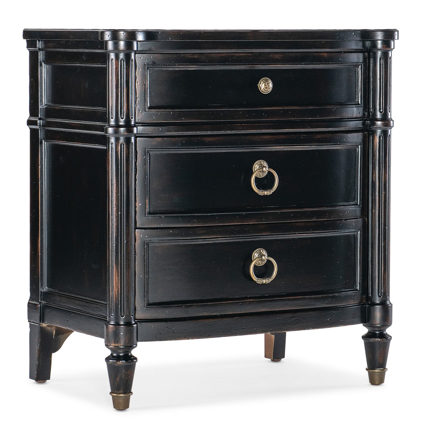 Charleston three-drawer nightstand