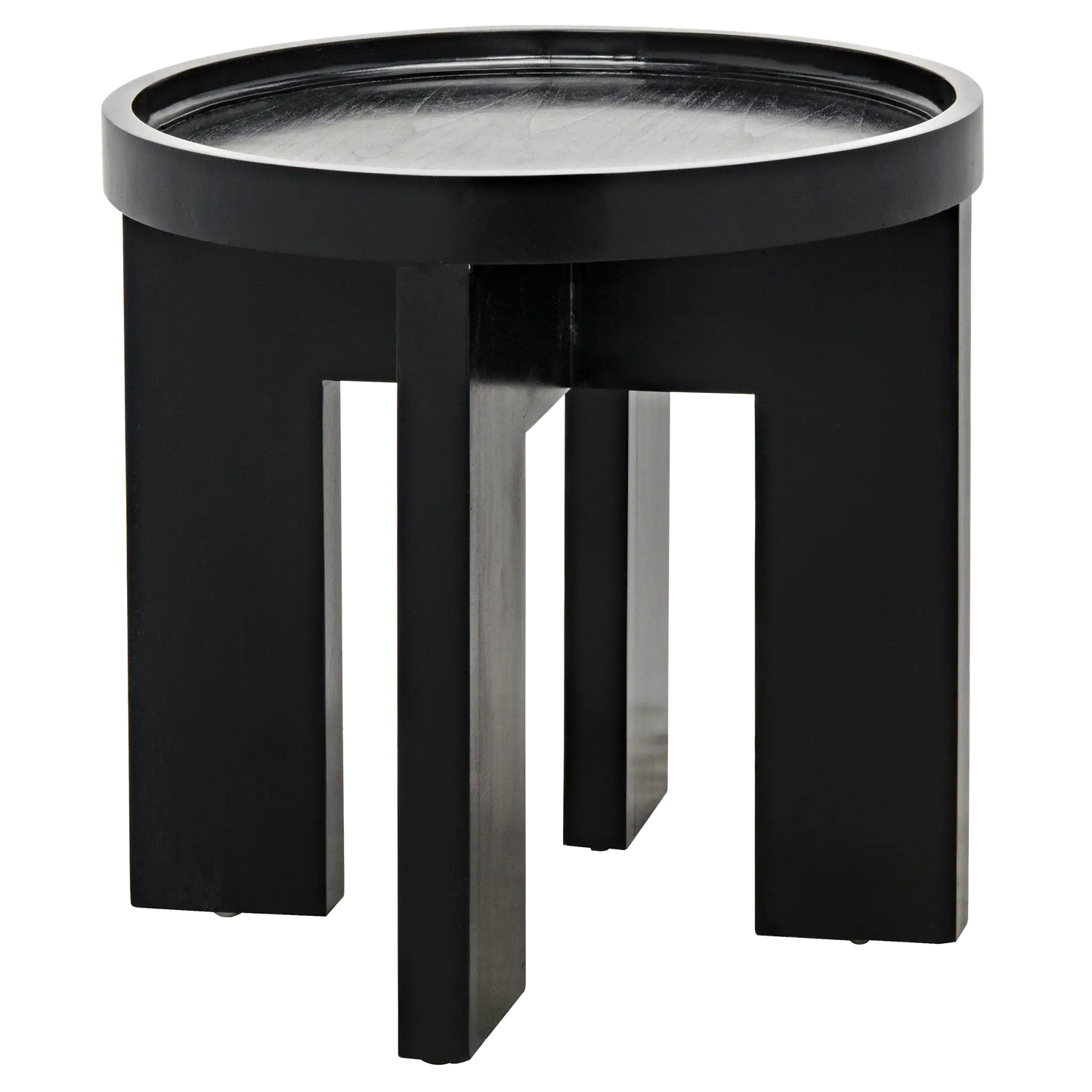 Gavin side table, hand rubbed black