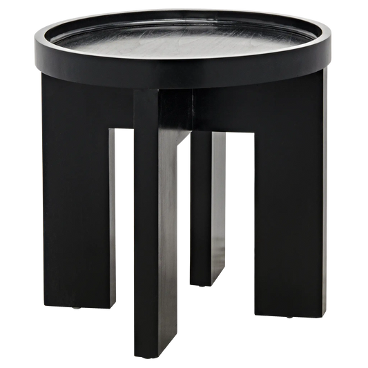 Gavin side table, hand rubbed black