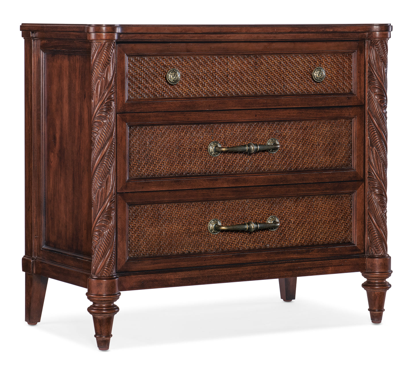 Charleston three-drawer nightstand