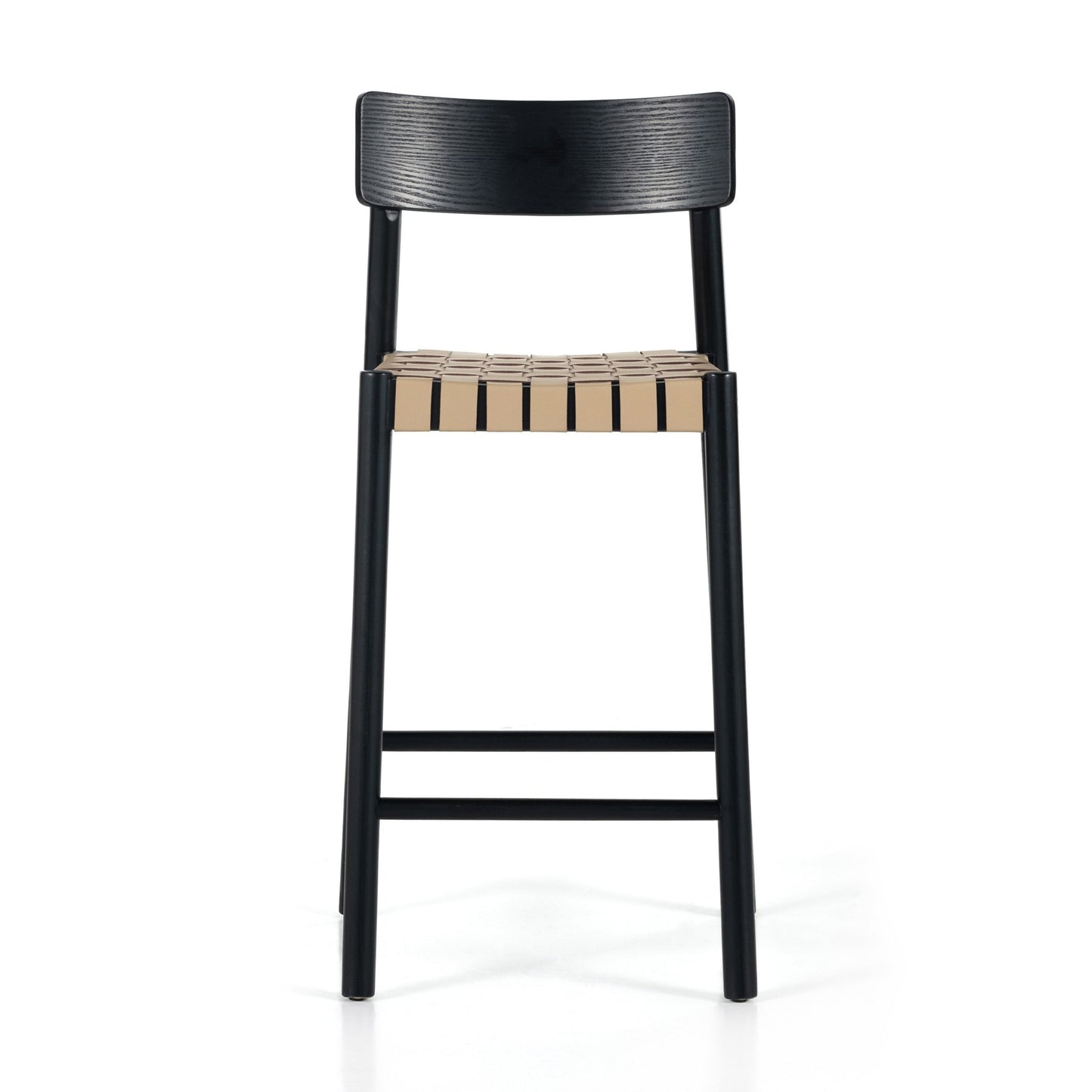 Heisler stool-almond leathr blnd-counter