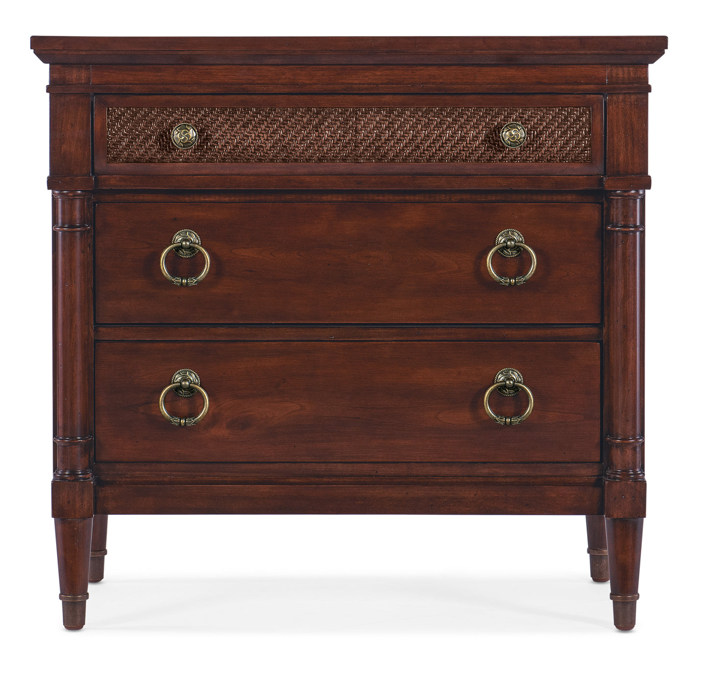 Charleston three-drawer nightstand