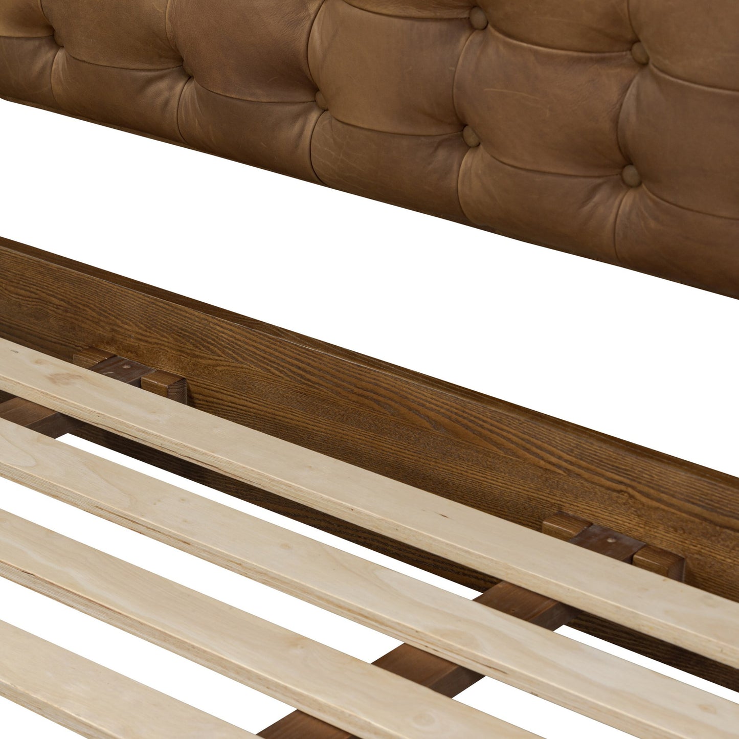 Halston bed: heirloom sienna-terra brown ash-terra brown ash veneer-king