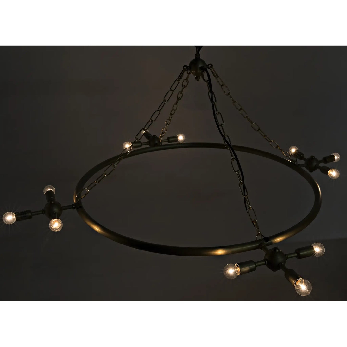 Sasha chandelier, metal with brass finish