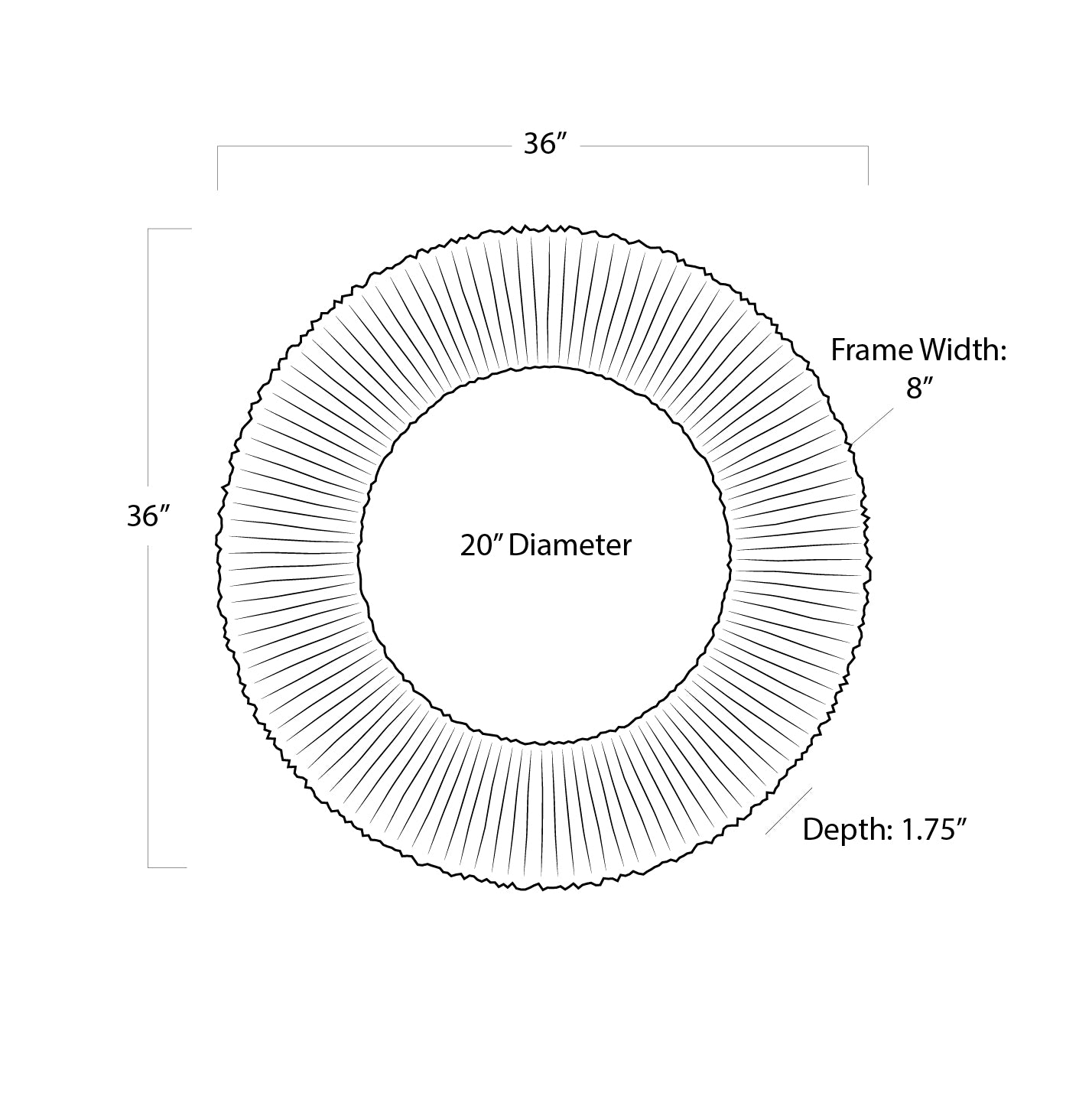 Round slate mirror