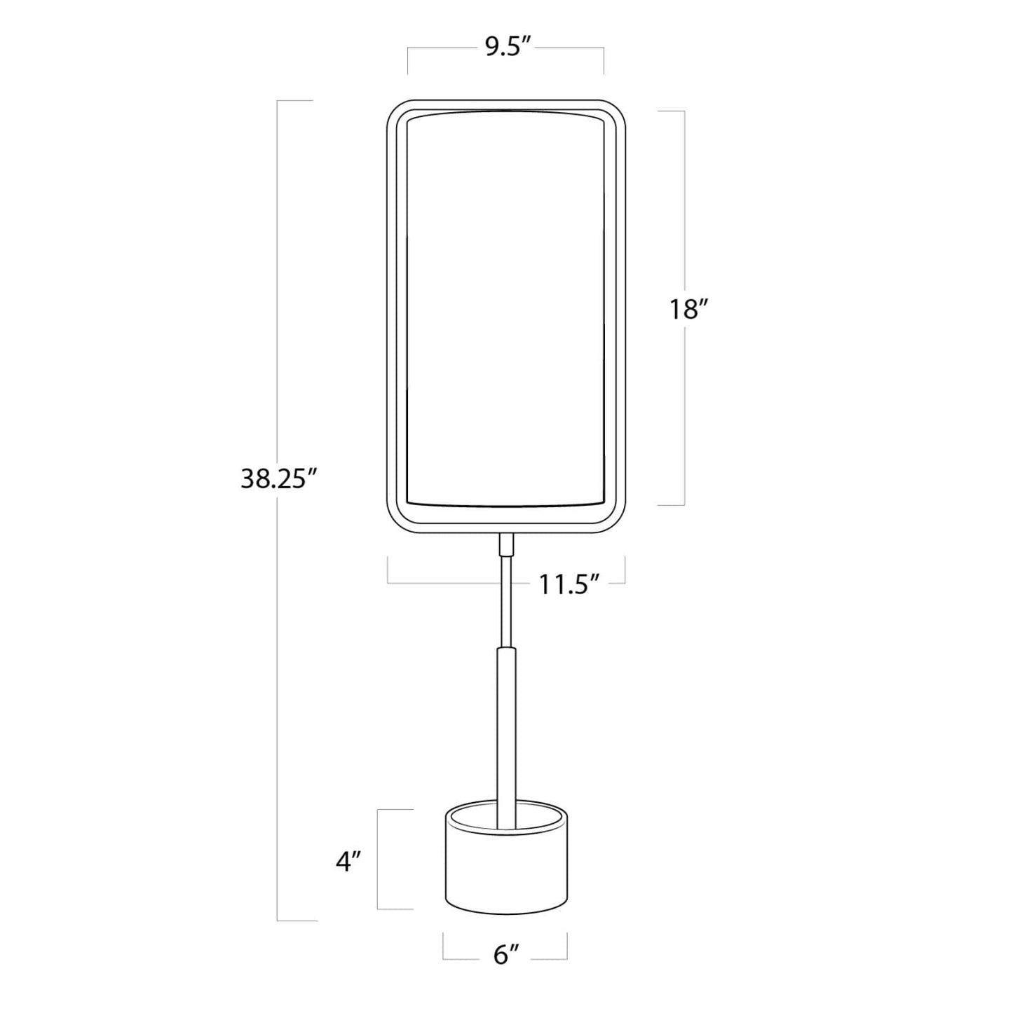 Geo rectangle table lamp