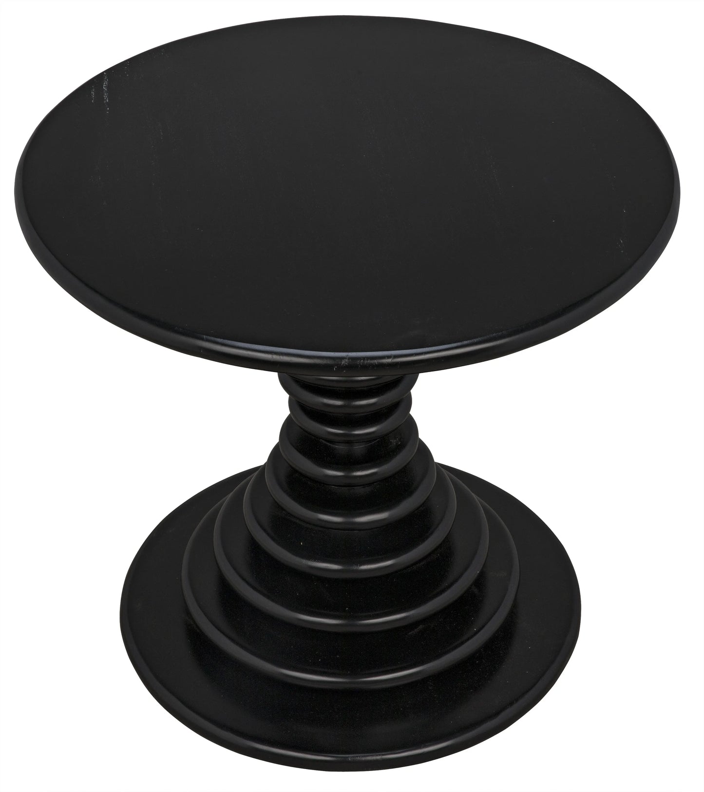 Scheiben side table, hand rubbed black