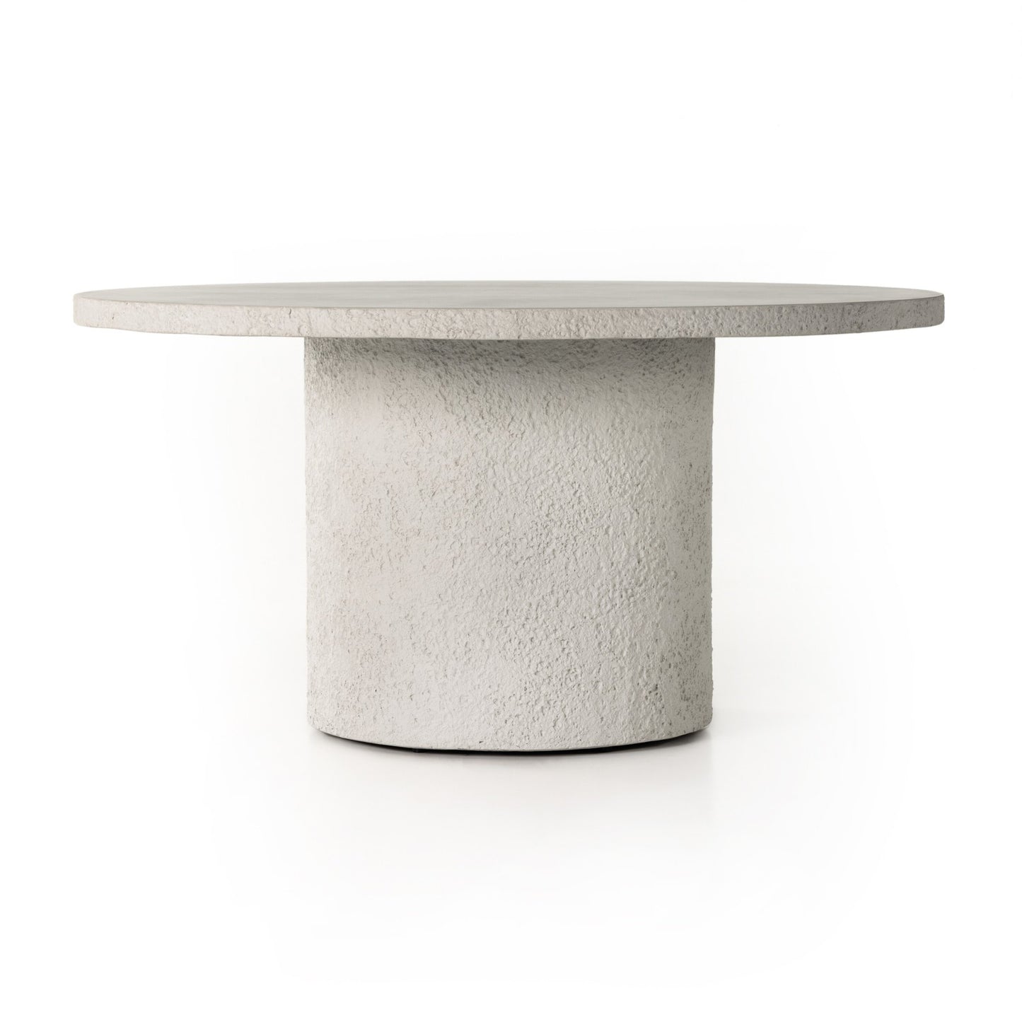 Otero round outdoor dining table 60" - blanc stone-matte stone