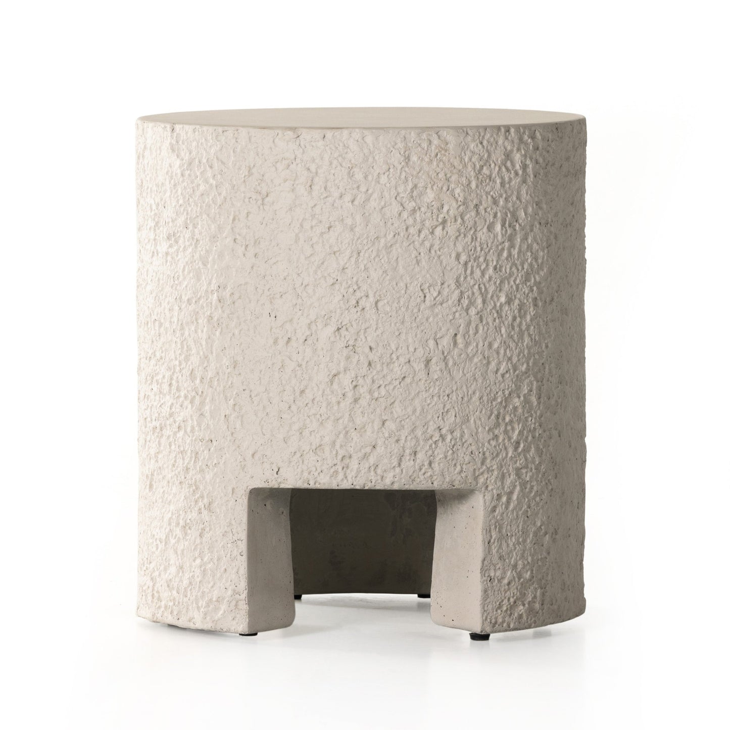 Kember outdoor end table-blanc white