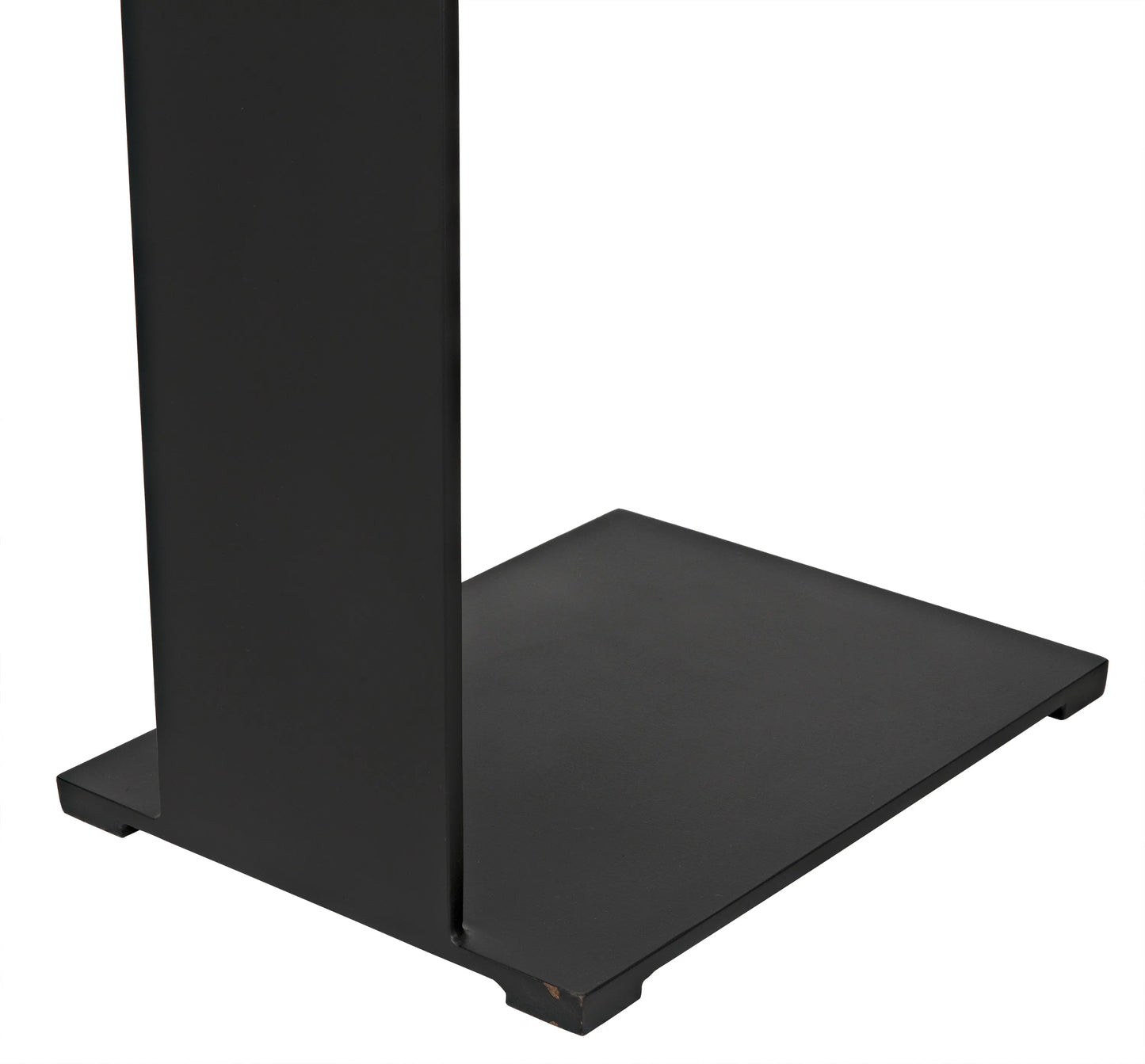 Ledge all metal side table, black steel