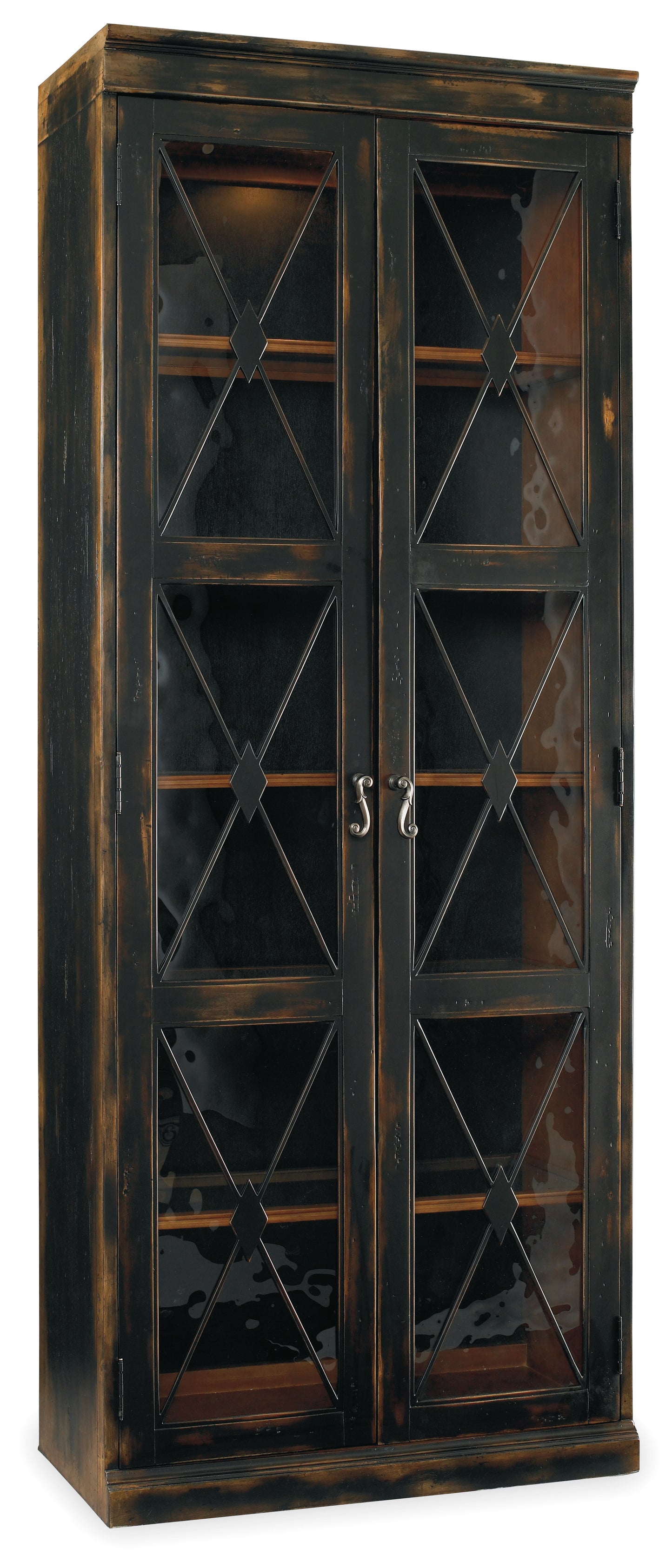 Sanctuary two-door thin display cabinet - ebony