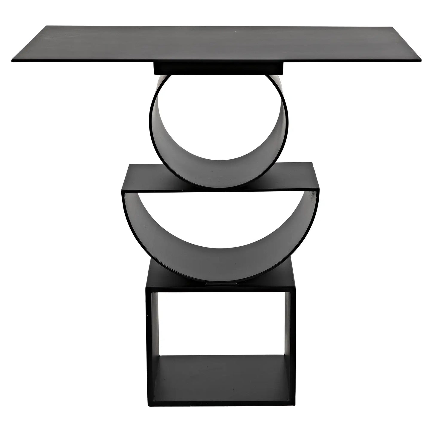 Shape side table, black steel