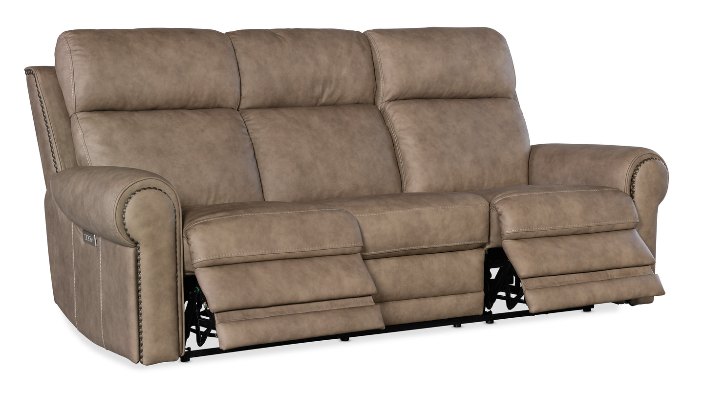 Duncan power sofa w/power headrest & lumbar