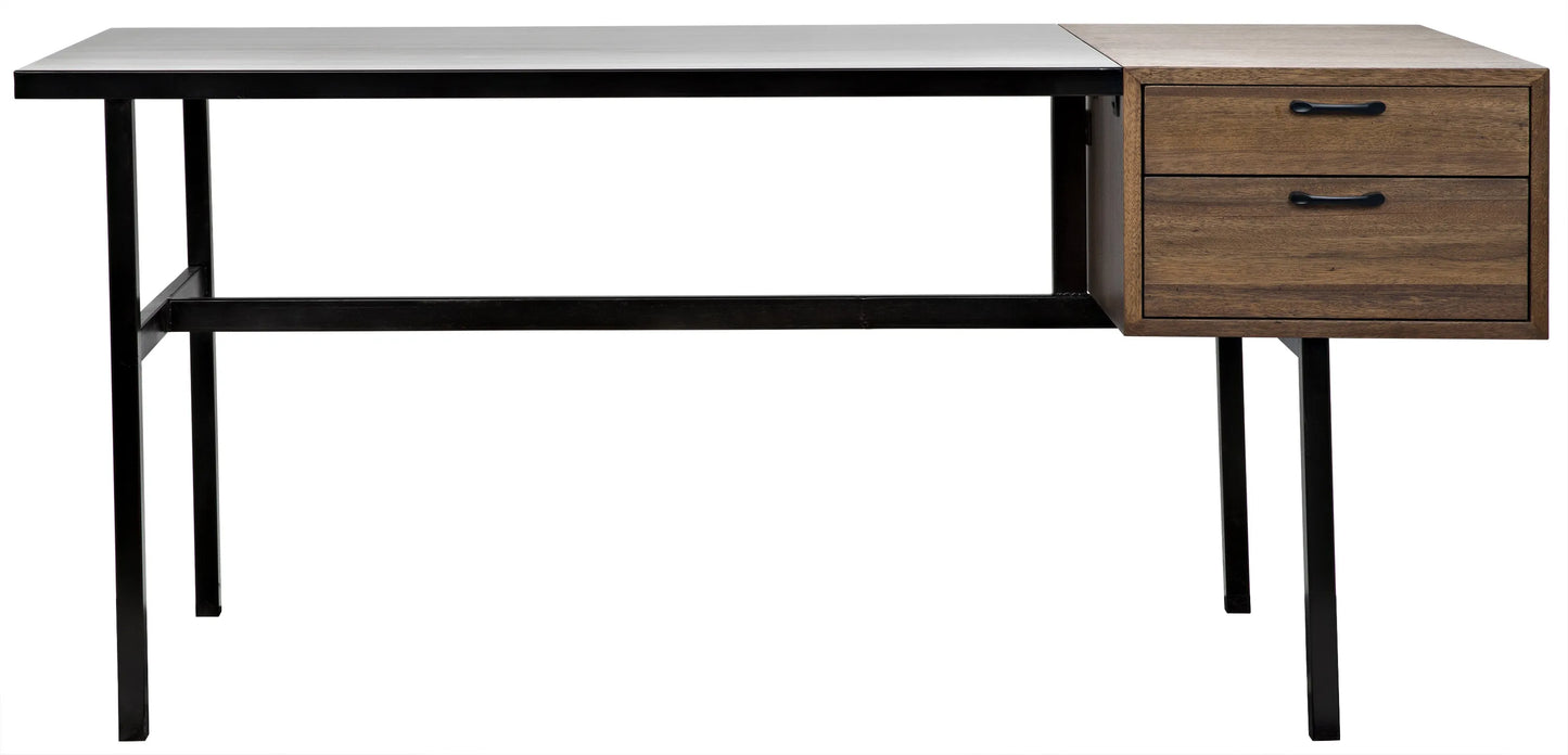 Algeron desk with black steel