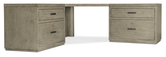 Linville falls corner desk with two lateral files