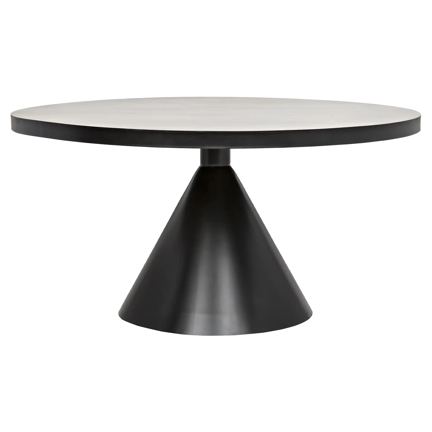 Cone dining table, black steel