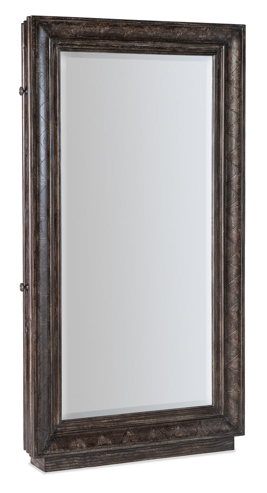 Traditions floor mirror w/hidden jewelry storage