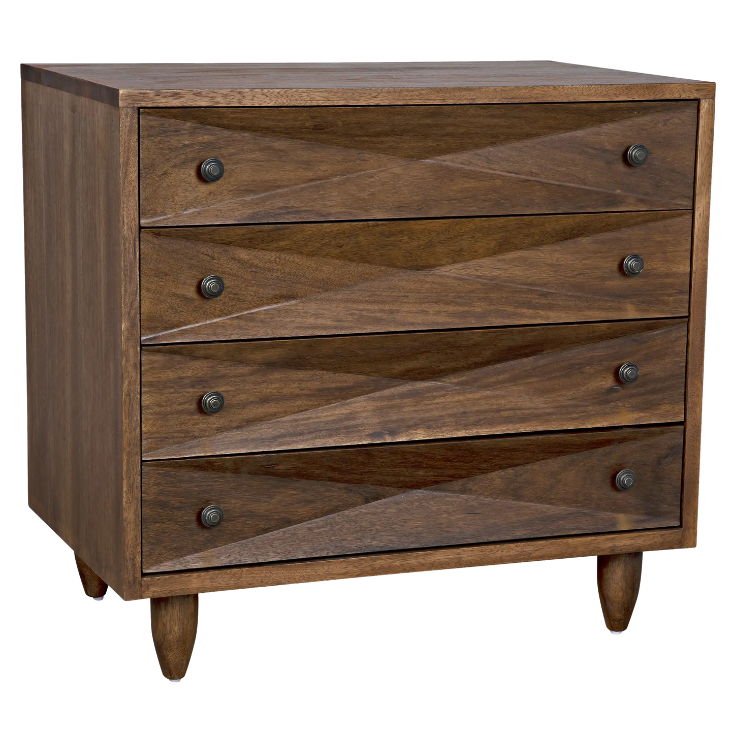 Diamond chest, dark walnut