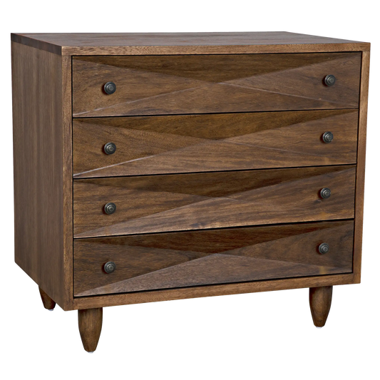 Diamond chest, dark walnut