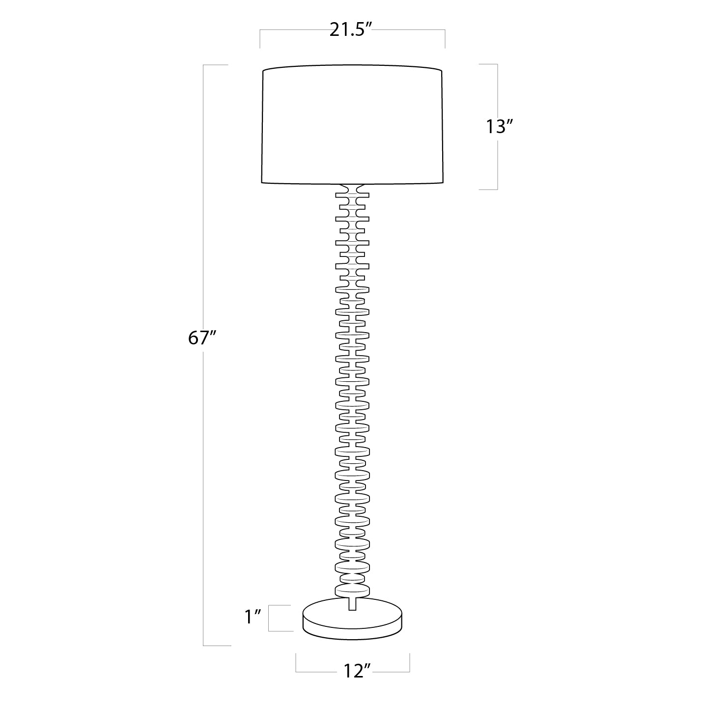 Fishbone floor lamp