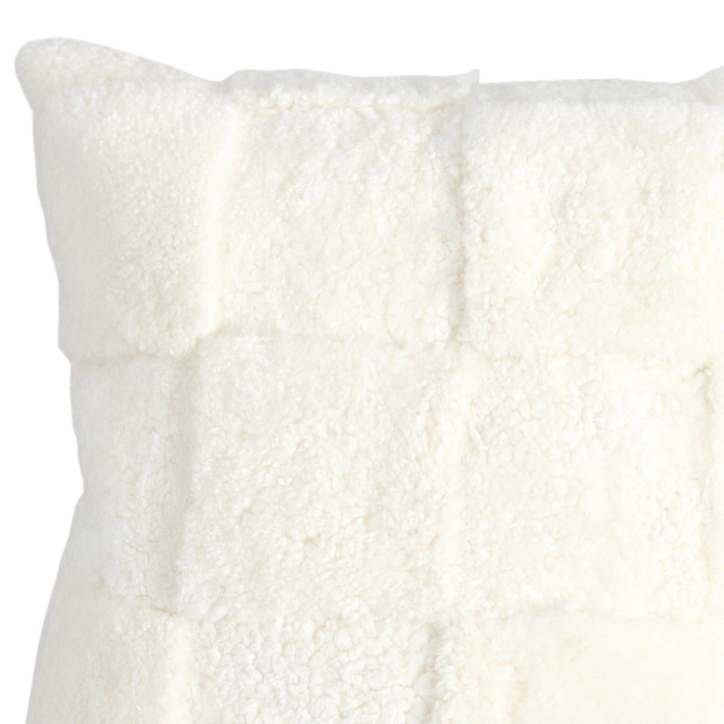 Patchwork shearing pillow-cream-20x20