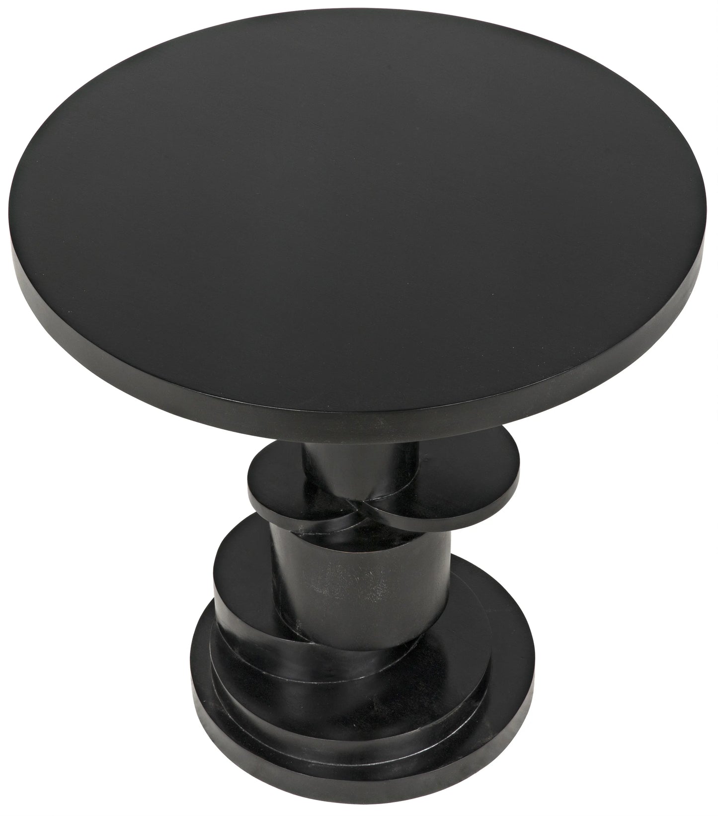 Hugo side table, hand rubbed black