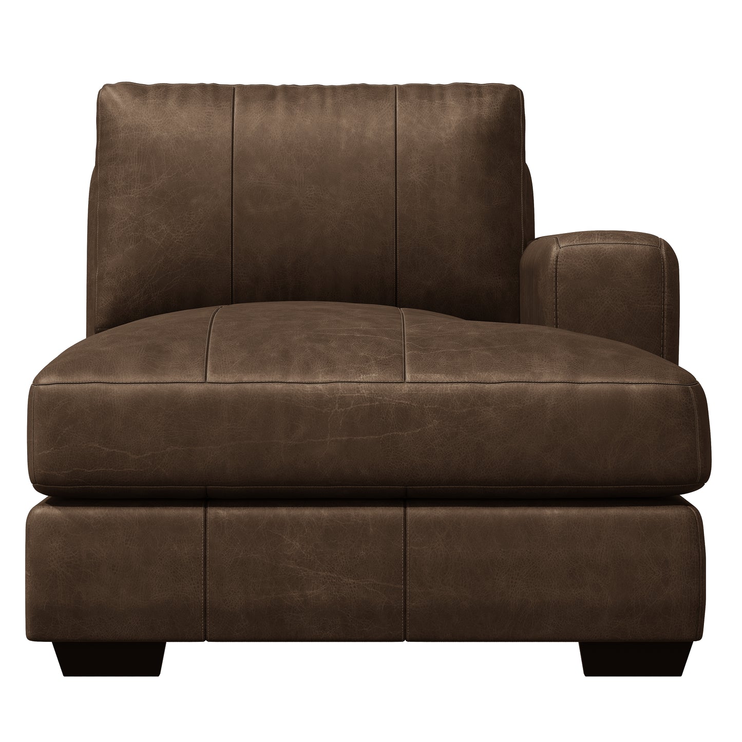 Dawkins leather right arm chaise