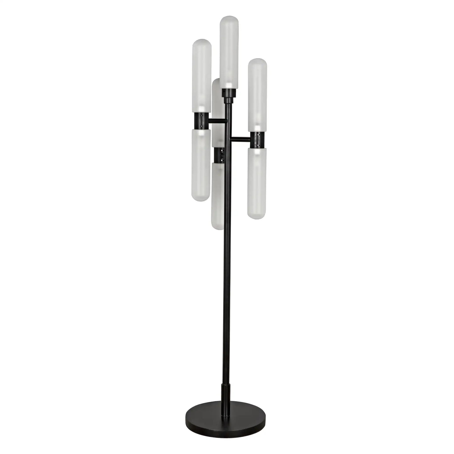 Dominique floor lamp, black metal