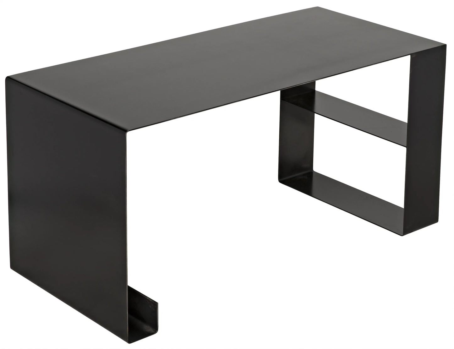 Black steel desk