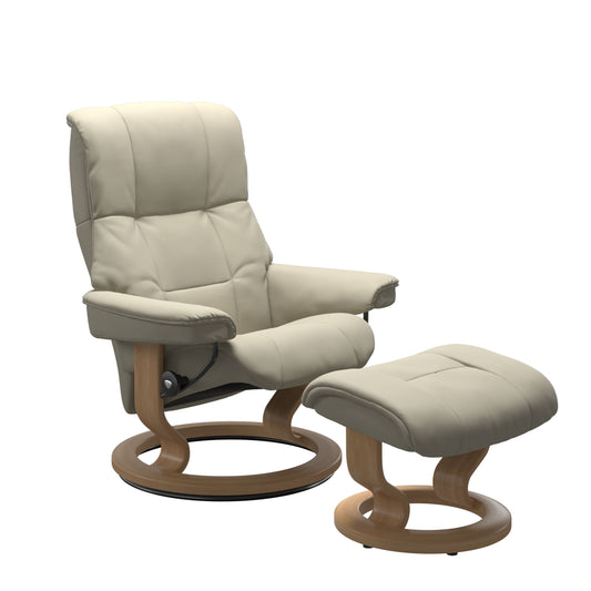 Stressless® mayfair (m) classic base recliner with ottoman