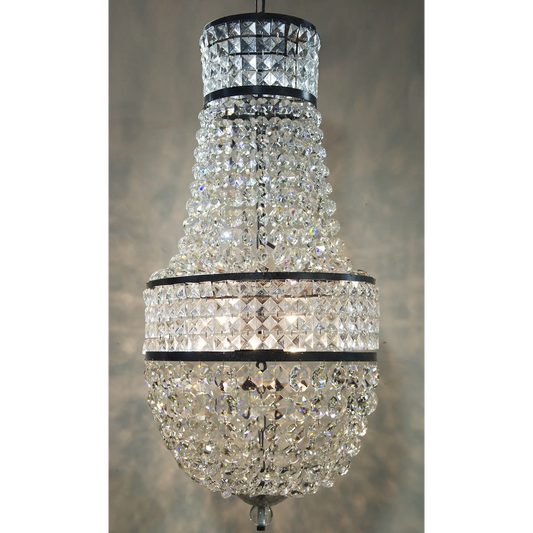 Anna chandelier, black steel