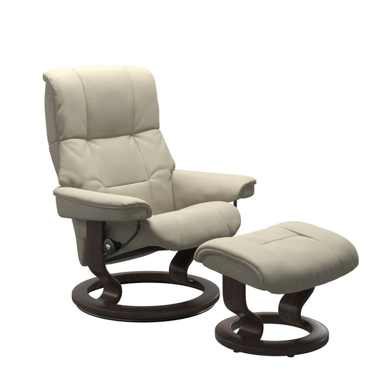 Stressless® mayfair (s) classic base recliner with ottoman