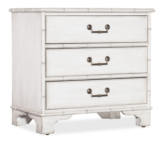 Charleston three-drawer nightstand