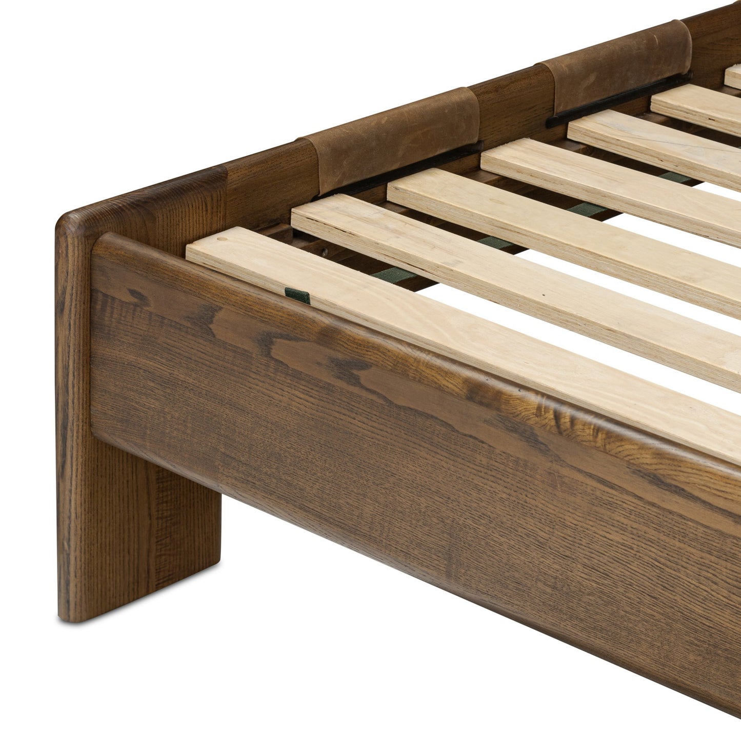 Halston bed: heirloom sienna-terra brown ash-terra brown ash veneer-king