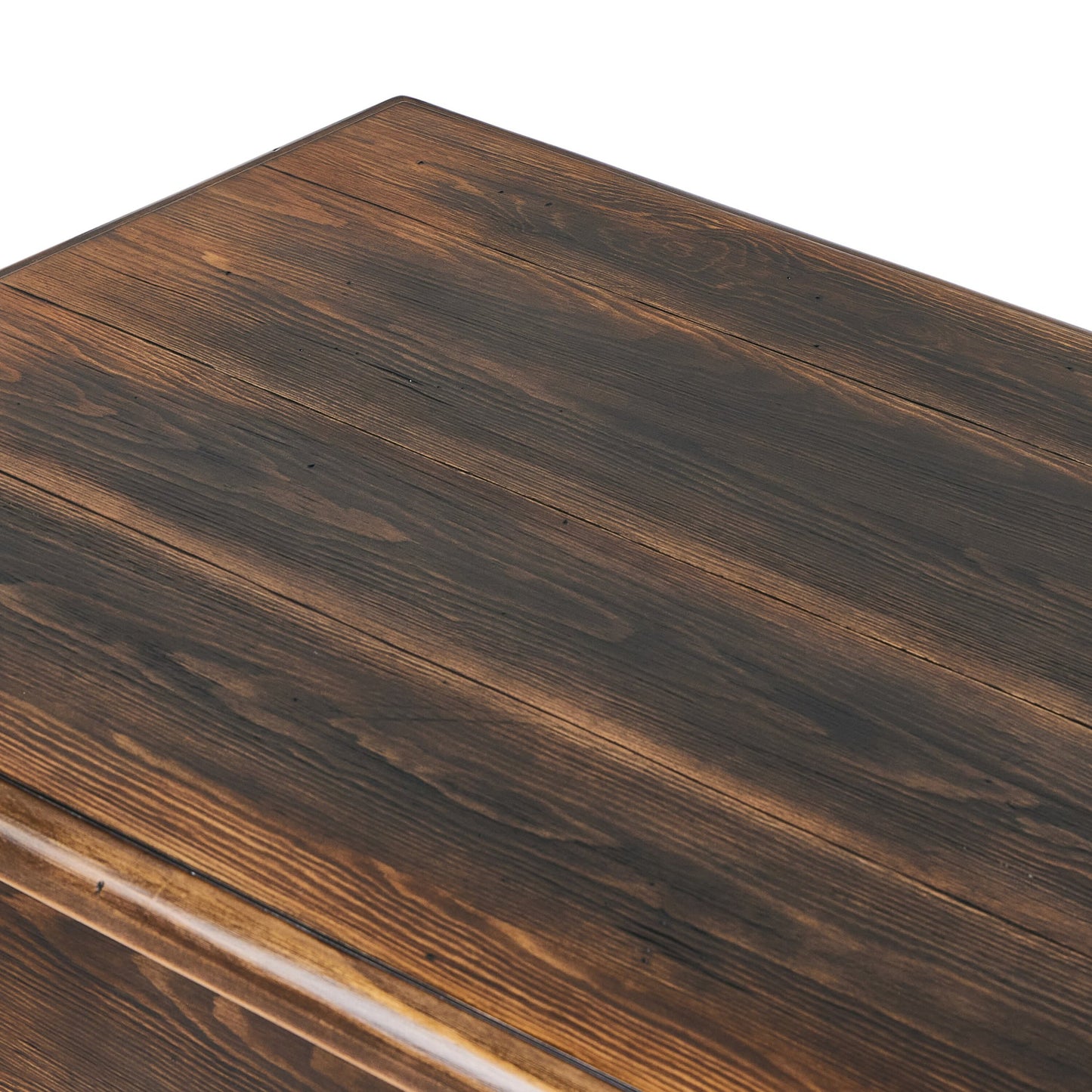 Colonial table: aged brown-aged brown veneer-aged brown