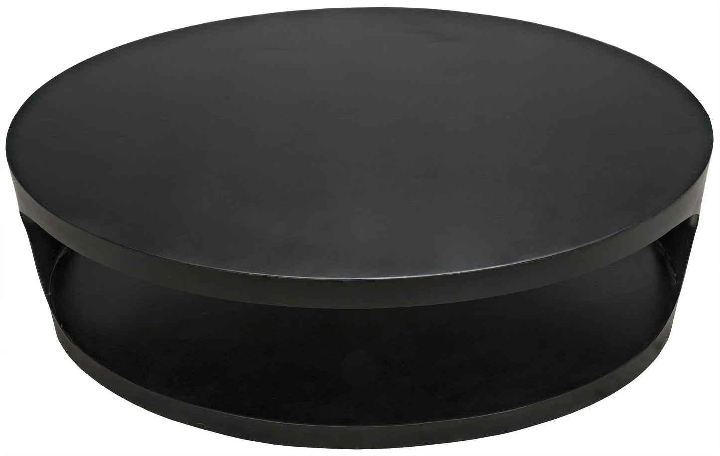 Eclipse oval coffee table, black steel