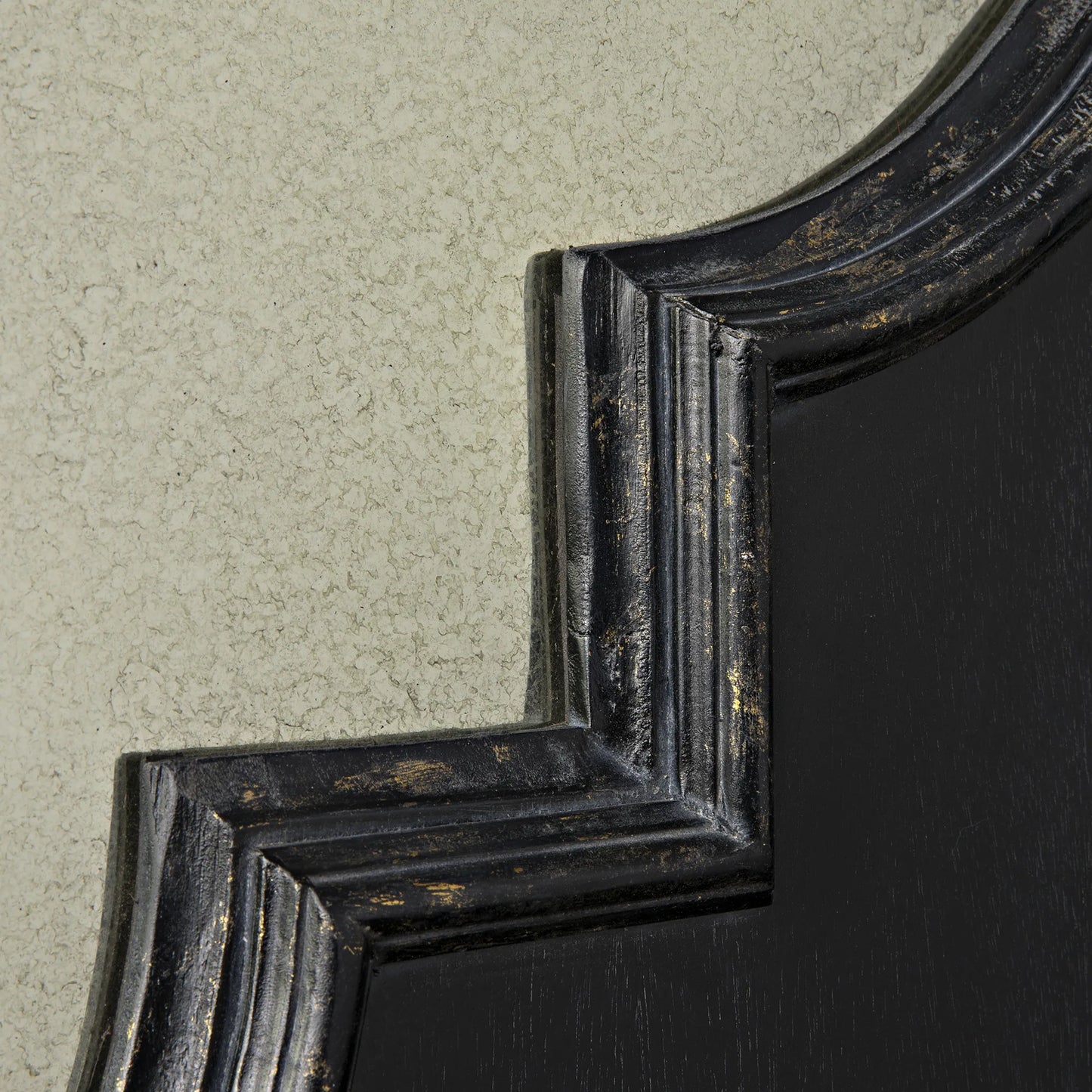 Good luck mirror, hand rubbed black with gold trim