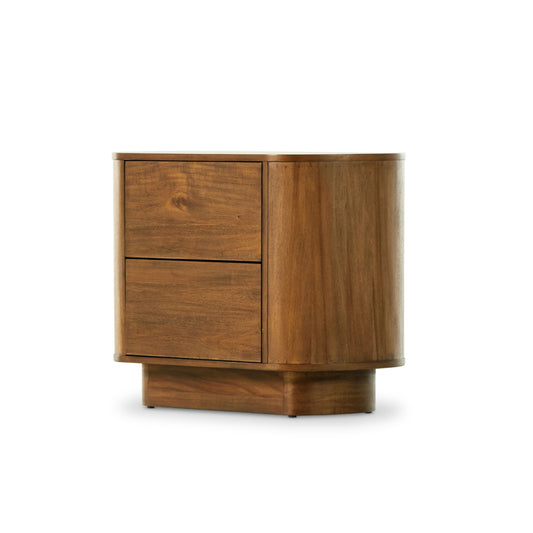 Paden nightstand-seasoned brown acacia