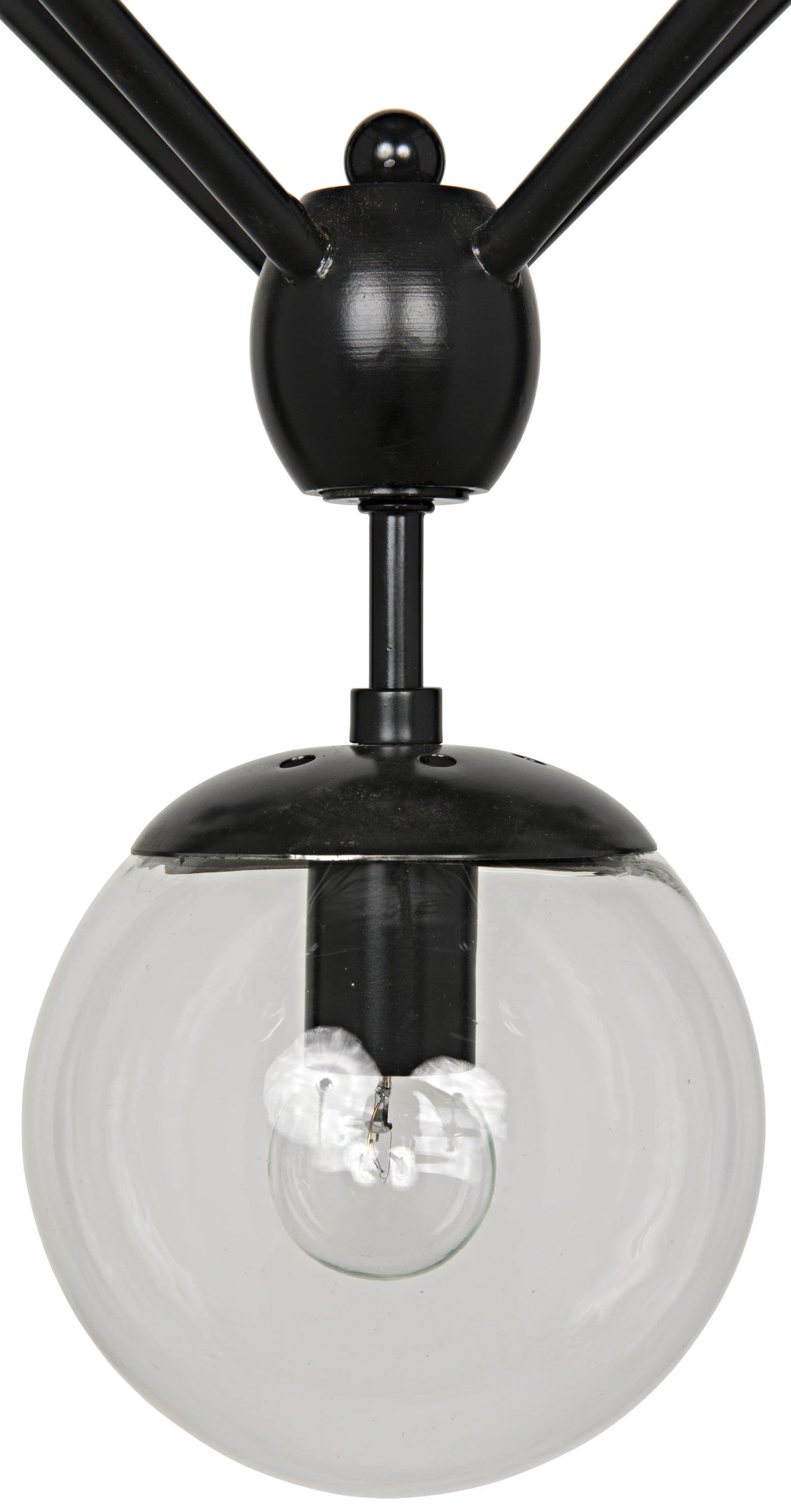 Pluto chandelier, small, black steel