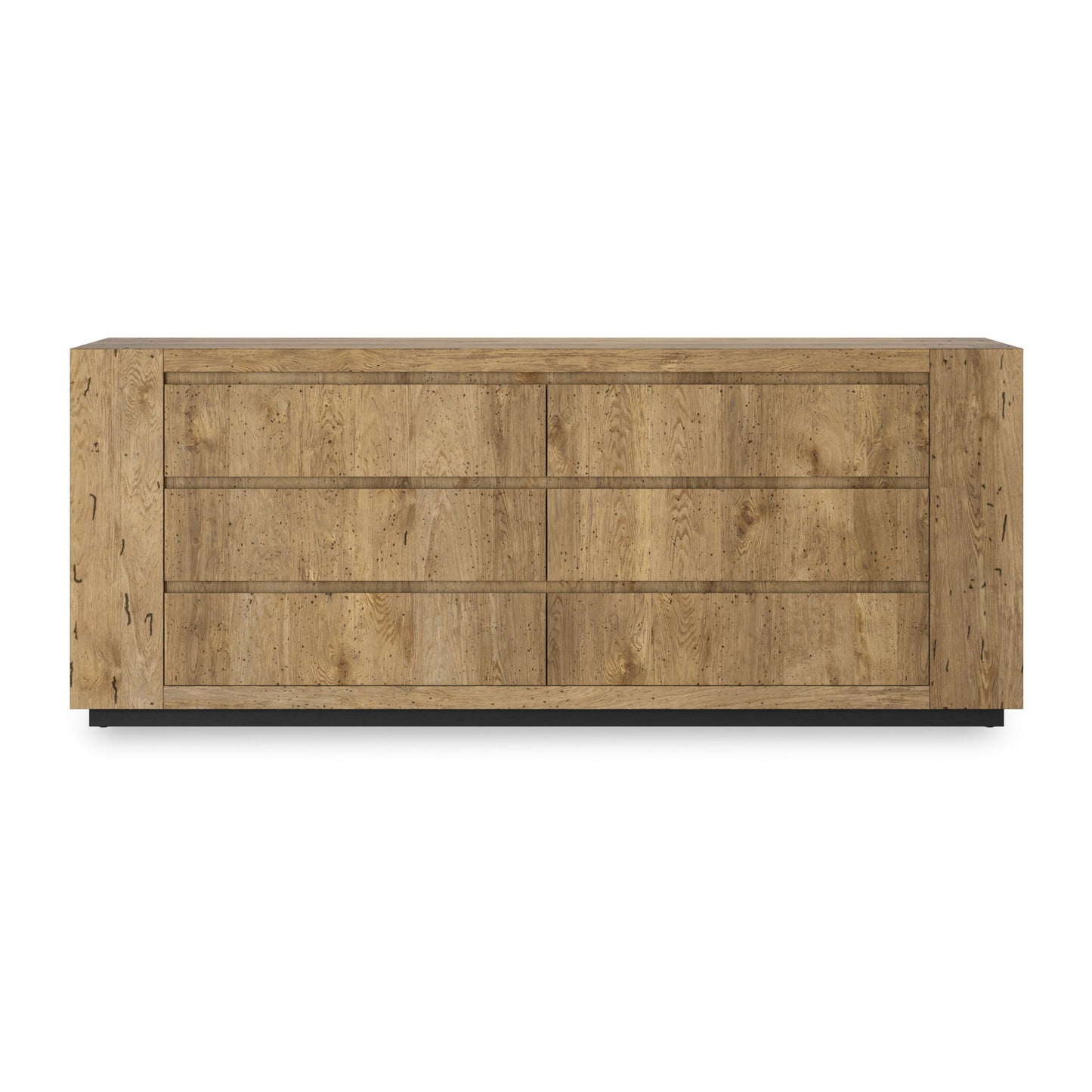 Abaso 6 drawer dresser: rustic wormwood oak