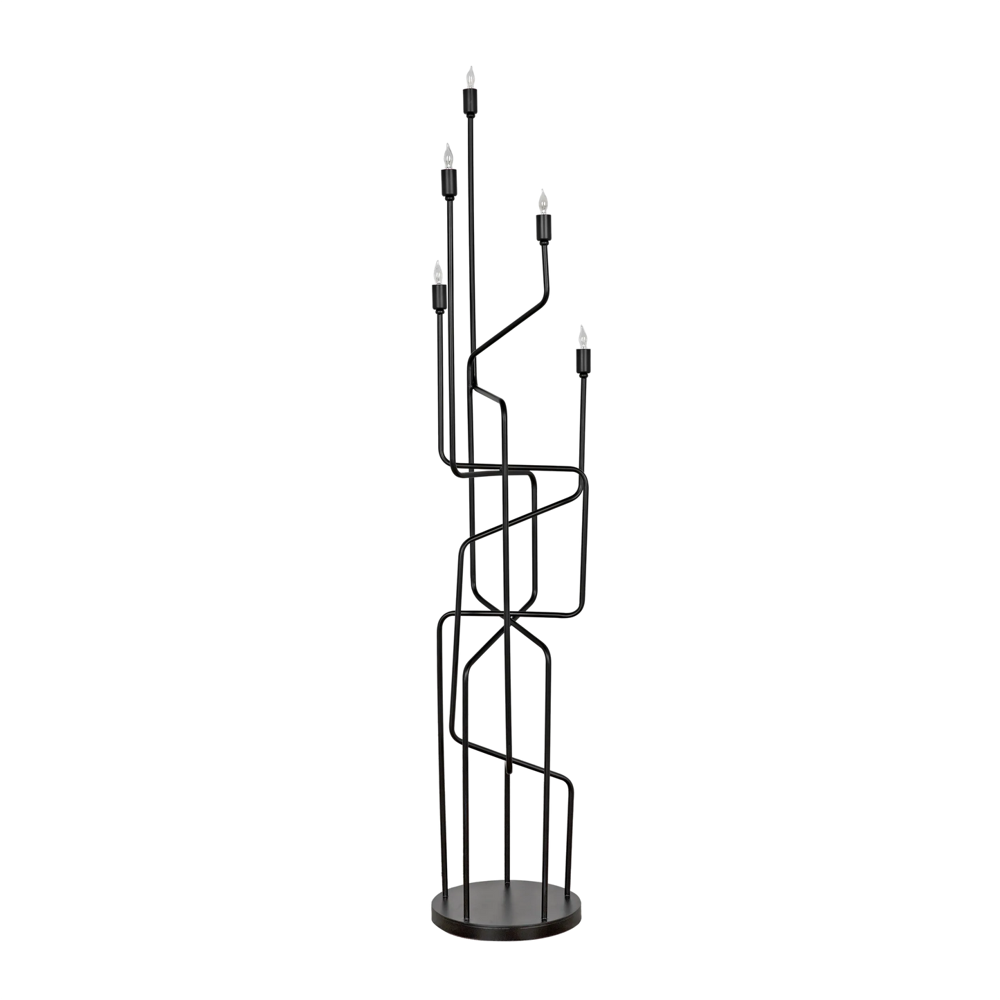 Moriarty floor lamp, black metal