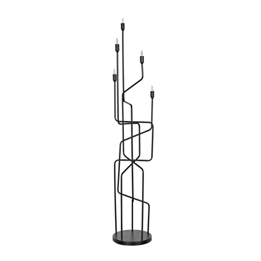 Moriarty floor lamp, black metal