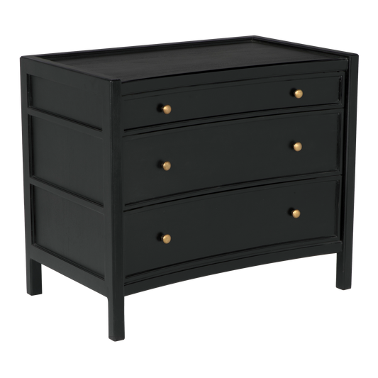 Hampton side table, hand rubbed black