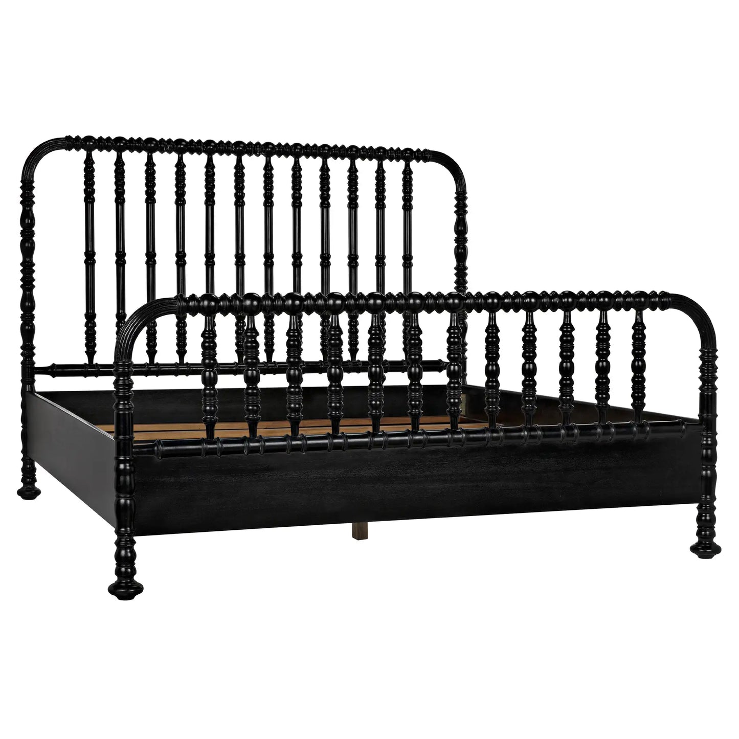 Bachelor bed, eastern king, hand rubbed black