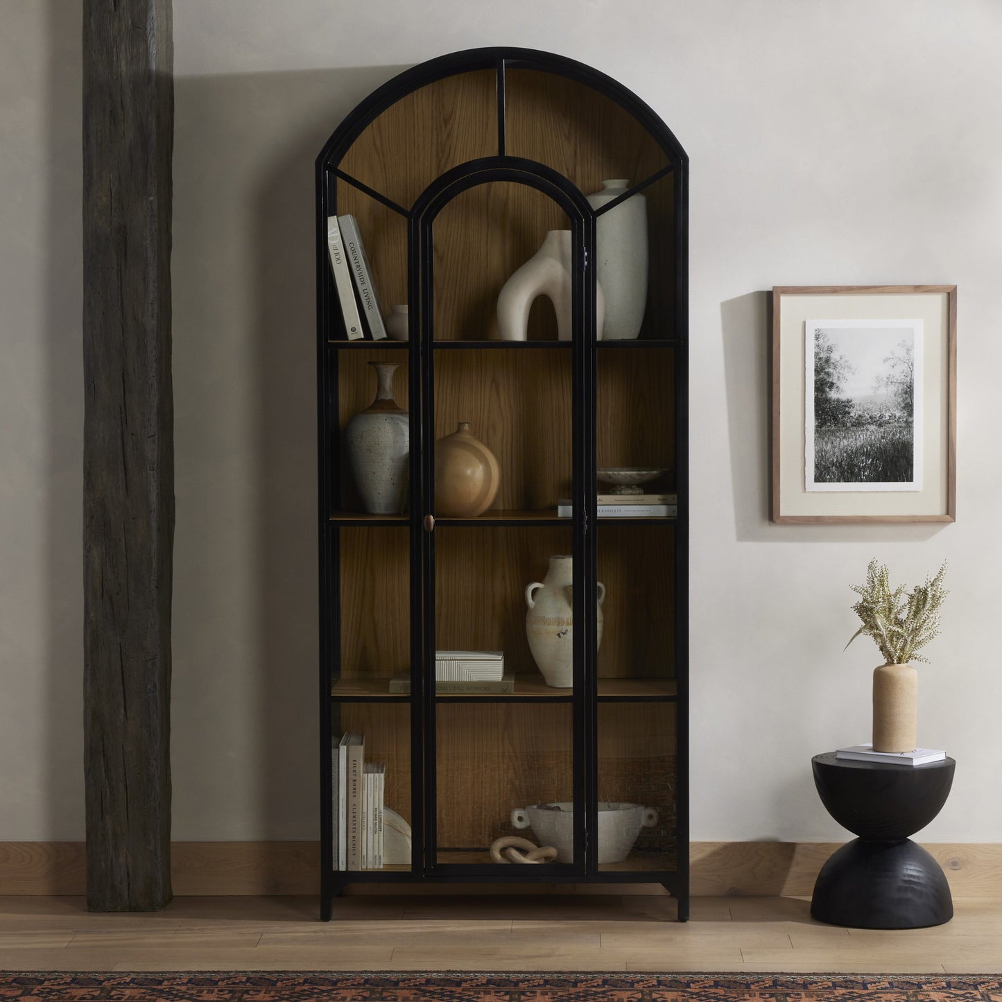 Belmont cabinet oak-black