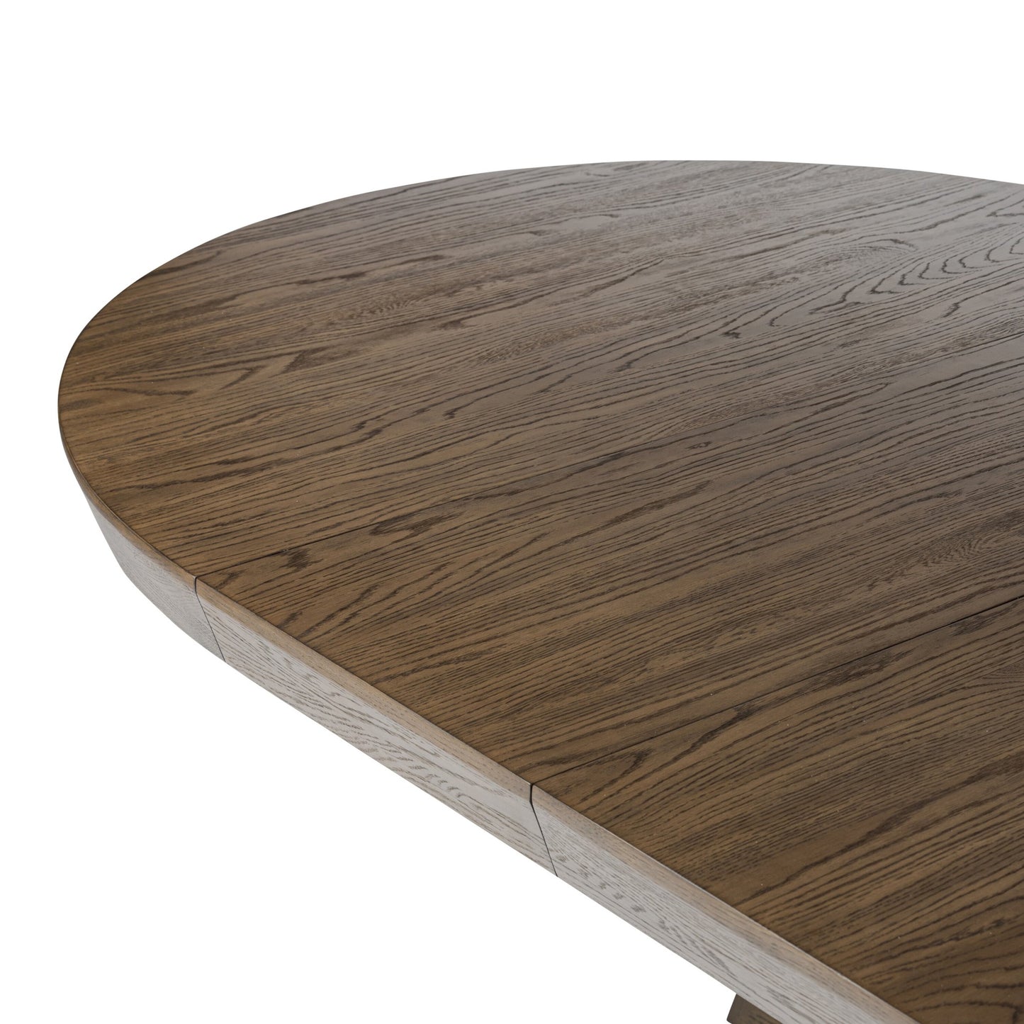 Zelda round extension dining table: fawn oak veneer-fawn oak