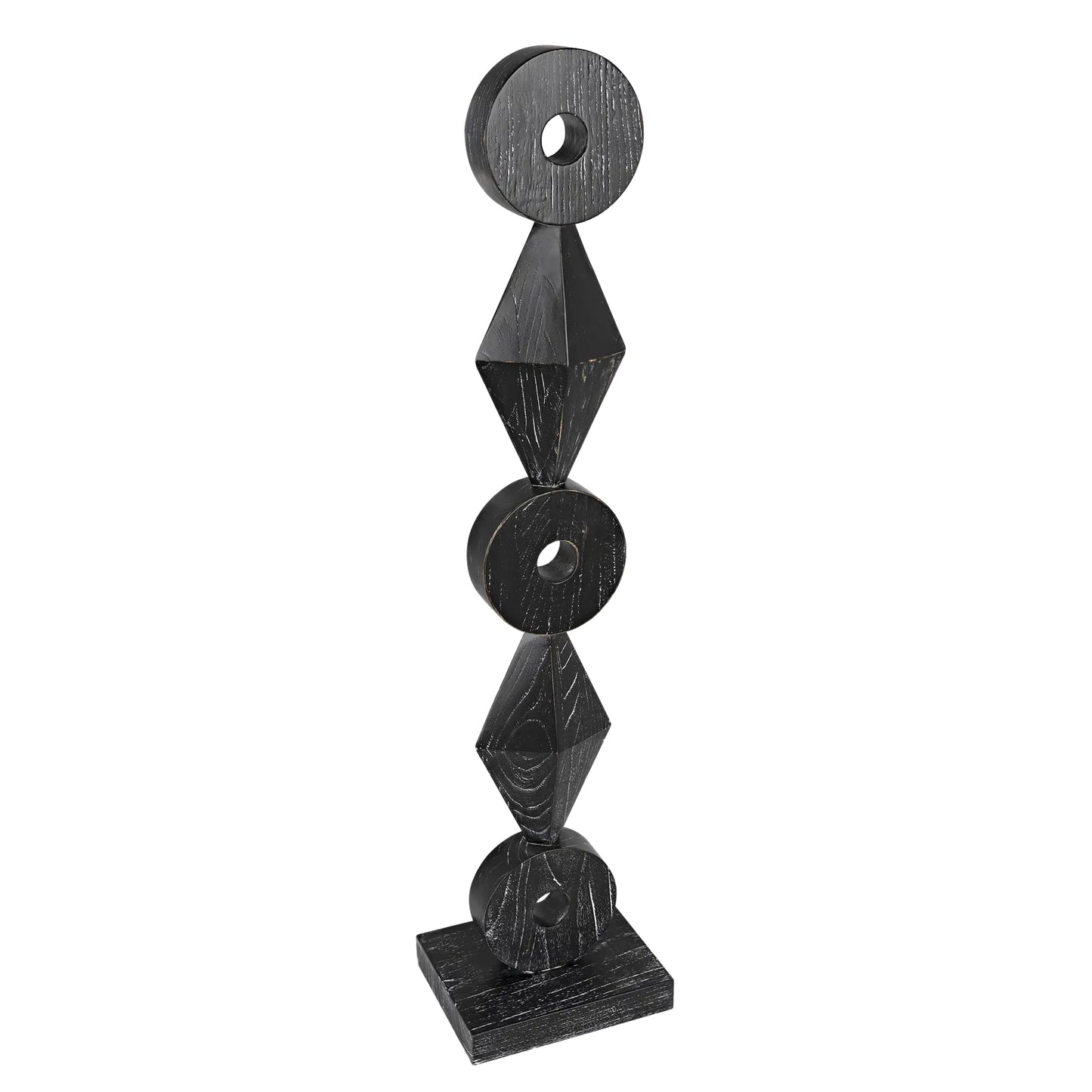 Totem sculpture, cinder black