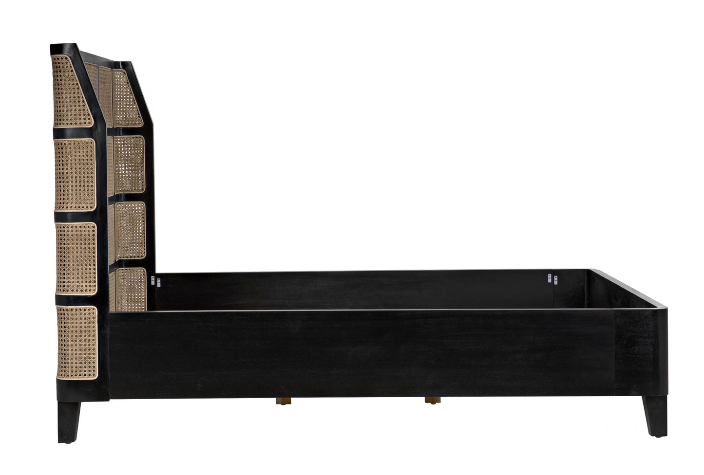 Porto bed, queen, hand rubbed black